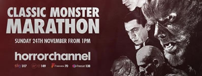 Horror Channel runs CLASSIC MONSTER MARATHON on November 24